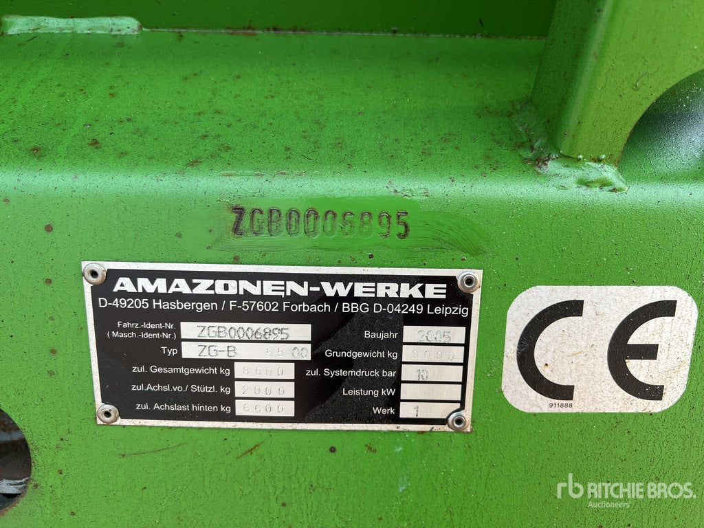 2005 Amazone ZG-B5500 36 m S/A 5500 L Super épandeur d'engrais