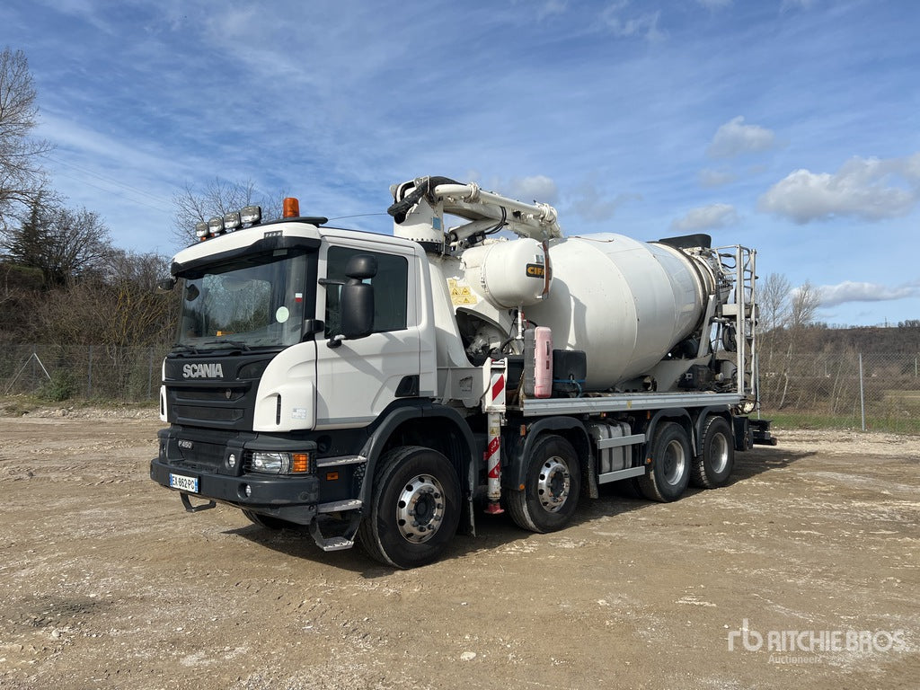 2018 Scania P450 8x4 Camion Malaxeur Avec Pompe 8x4 Mixer Truck