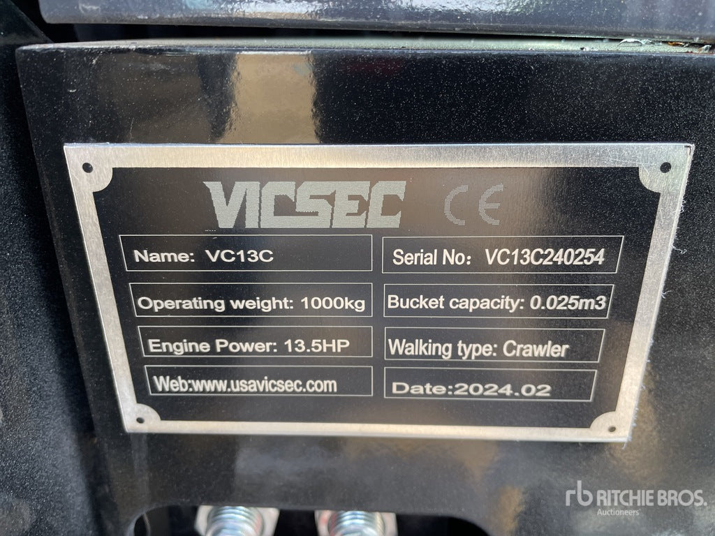 VICSEC VC13C Mini Excavator (Unused)